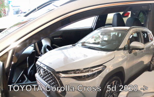 Toyota Corolla Cross zijwindschermen raamgeleiders heko